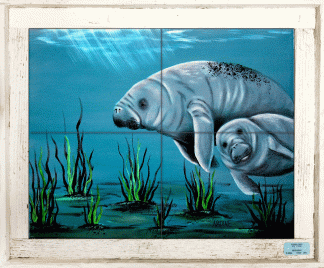 "Momma Manatee" Tile Mural