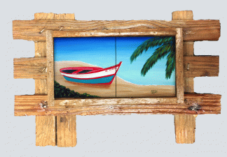 "No Worries" 2 Tile Mural Lid