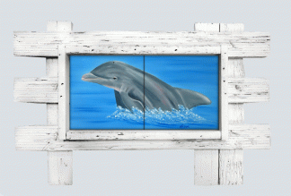 "Ocean Roamer" 2 Tile Mural Lid