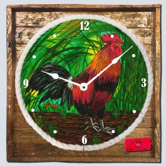 "Proud and Cocky" Framed Clock