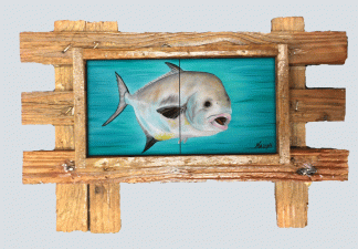 "Prowling Permit" 2 Tile Mural Lid