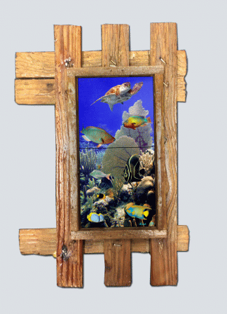 "Roatan Reef" 2 Tile Mural Lid