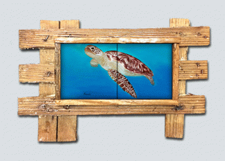 "Sea Dweller" 2 Tile Mural Lid