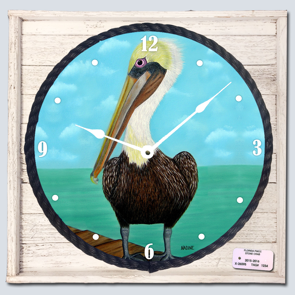 "Show Me The Fish" Framed Clock