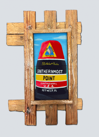 "Southernmost Point" 2 Tile Mural Lid