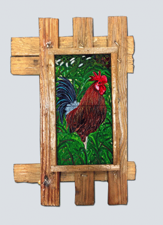 "Struttin My Stuff" 2 Tile Mural Lid
