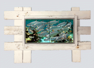 "Tarpon Convention" 2 Tile Mural Lid