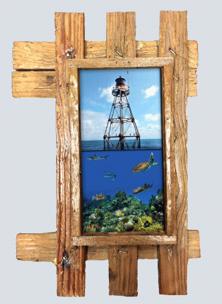 "Tennessee Reef Lighthouse" 2 Tile Mural Lid