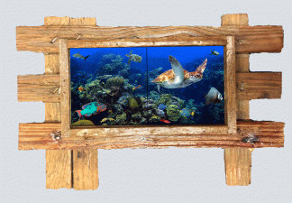 "The Aquarium" 2 Tile Mural Lid