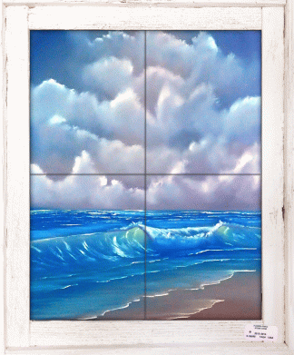 "Wavy Beach" Tile Mural