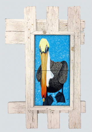 "Where's The Fish" 2 Tile Mural Lid