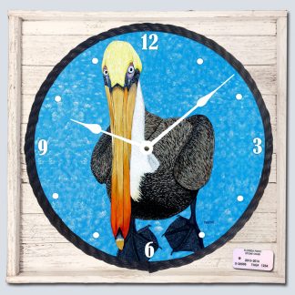 "Where's The Fish" Framed Clock