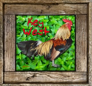 "Rooster In The Leaves"