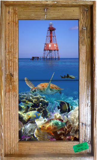 "Carysfort Reef Lighthouse" Tile Mural