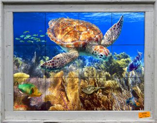 "Cruising Over The Seafans" Tile Mural