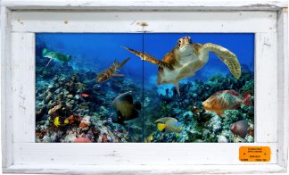 "Deep Blue Sea Oil" Tile Mural