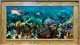 "GRECIAN ROCKS LEDGE" TILE MURAL