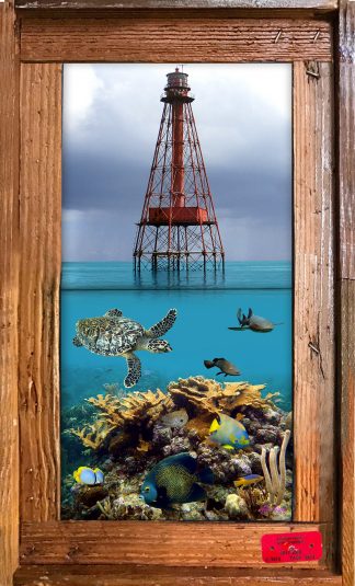 "Sombrero Reef Lighthouse" Tile Mural
