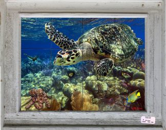 "Diving Hawksbill" Tile Mural