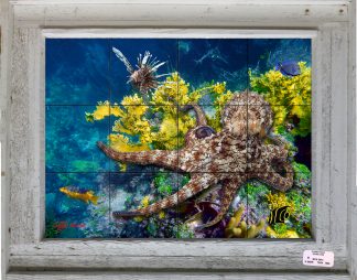 "Golden Reef with Octopus" Tile Mural