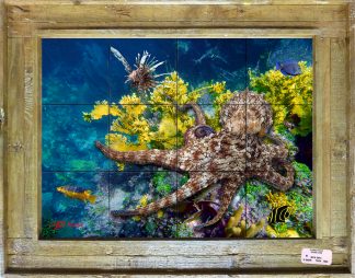 "Golden Reef with Octopus" Tile Mural